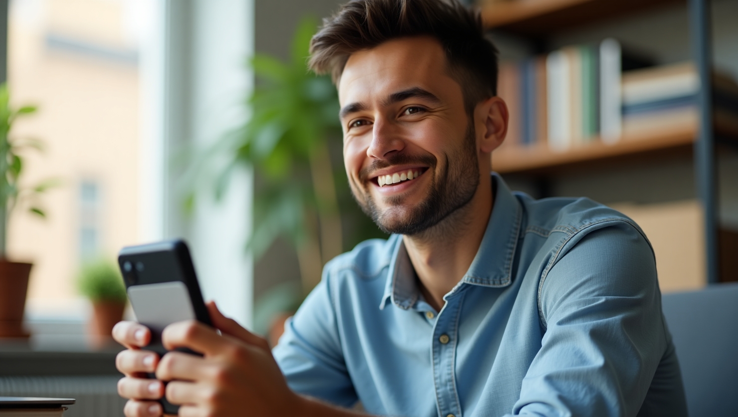 A person holding a useful item that makes daily life easier